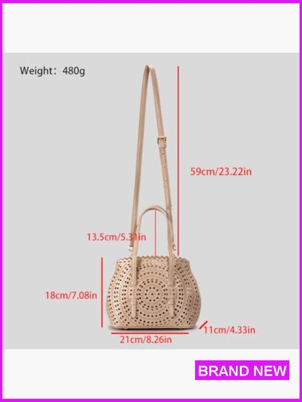 Black Laser-Cut Tote Bag - Classic Women's Shoulder Bag - Picture 3 of 7